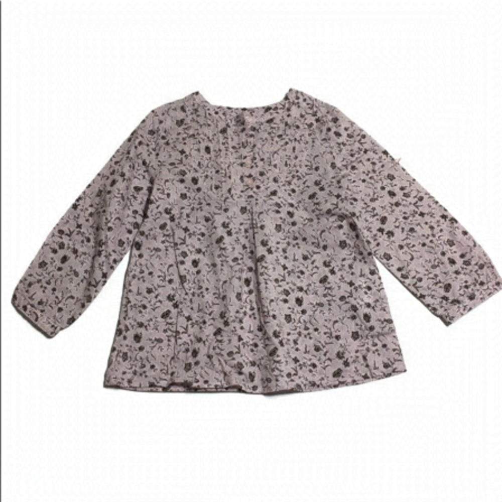 H&M light pink floral blouse